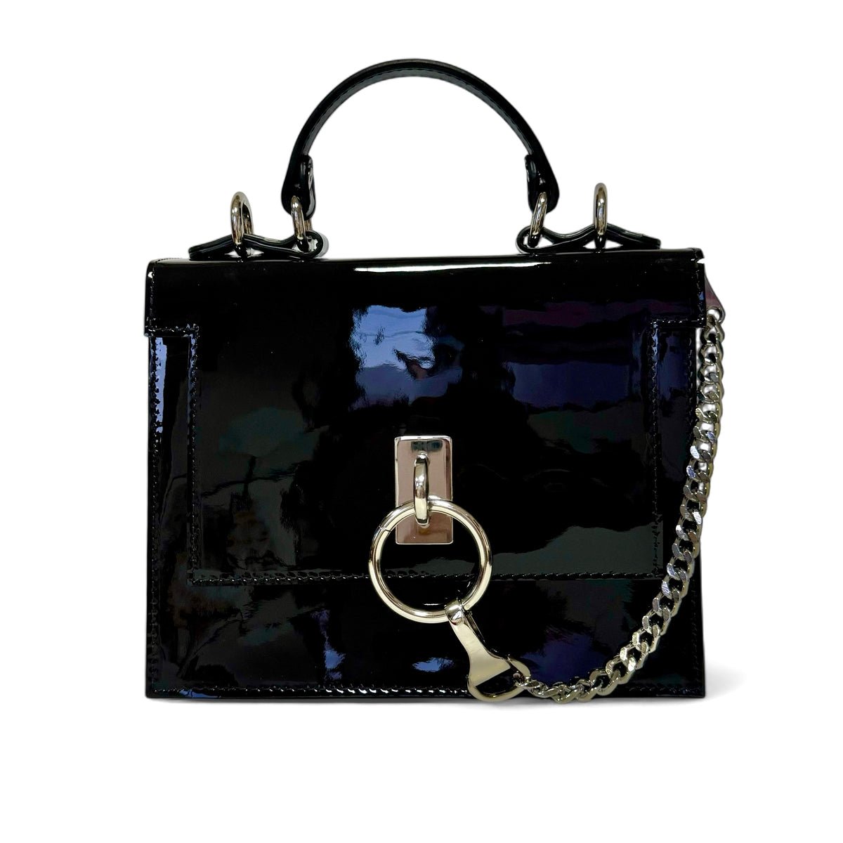 Black patent leather bag – Alpha by Aria Margo