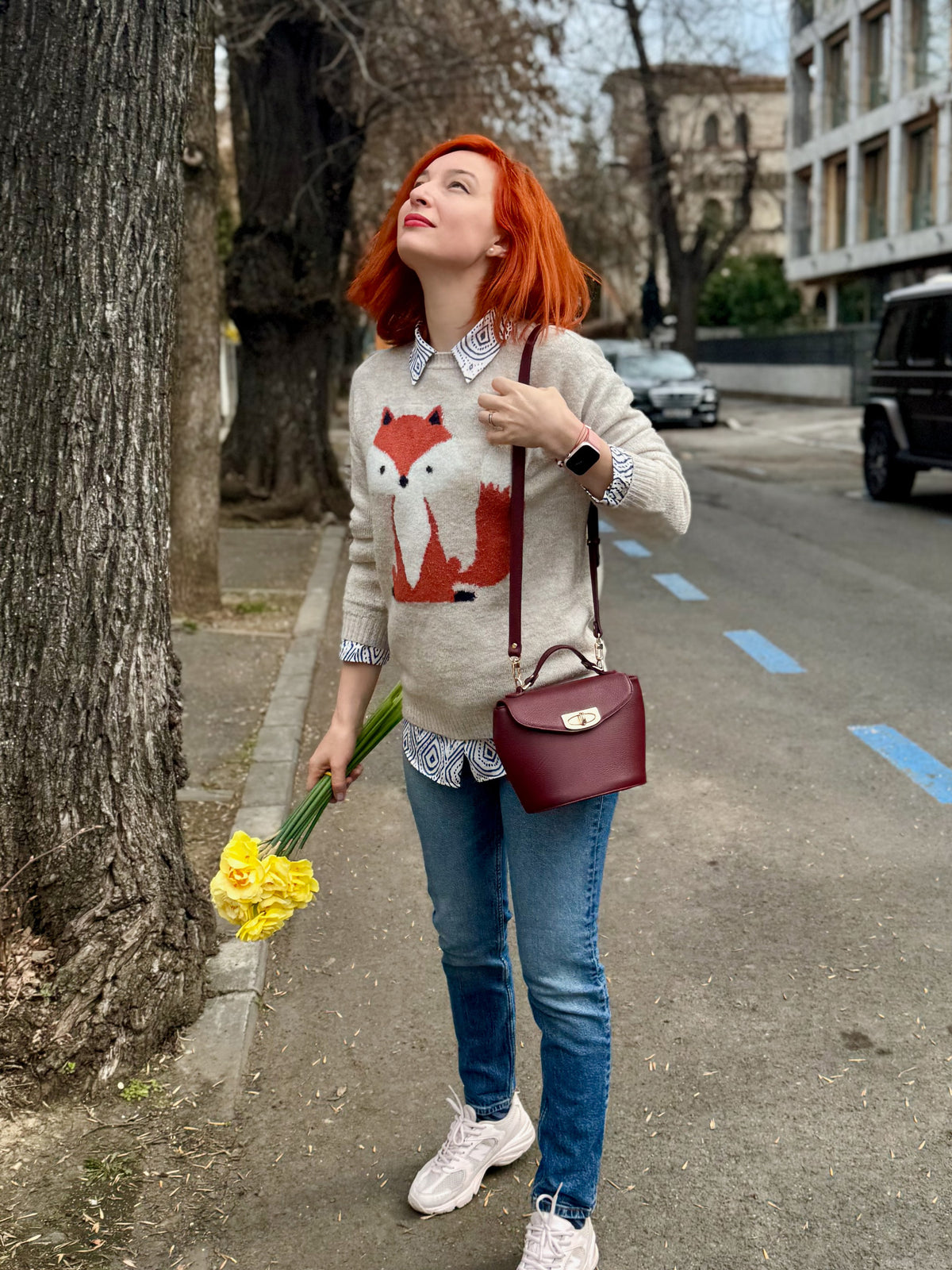 Burgundy Leather Bag – Ama by Aria Margo