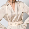 Beige leather corset belt – Harness by Aria Margo