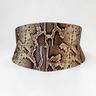Eclipse Mini Leather Corset Belt -  Beige Snake