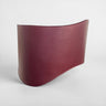 Round Under Bust Leather Corset Belt - Burgundy
