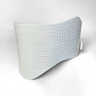 Round Under Bust Leather Corset Belt - White Croco