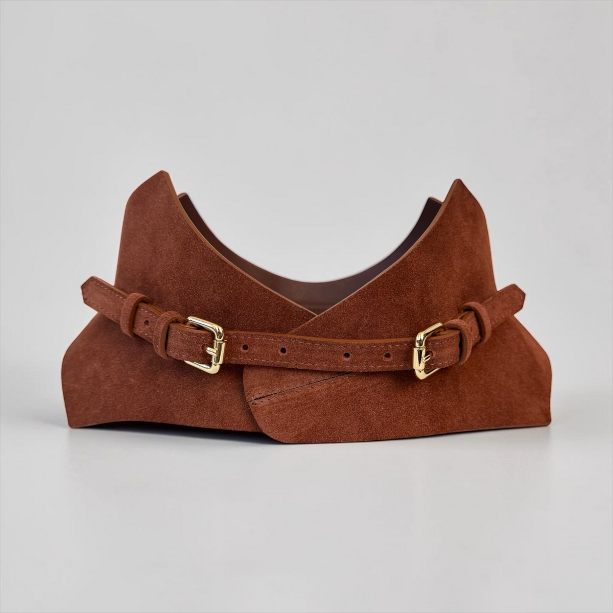 Thorns Leather Corset Belt - Brown Suede