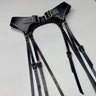 Black leather corset belt – Harness by Aria Margo