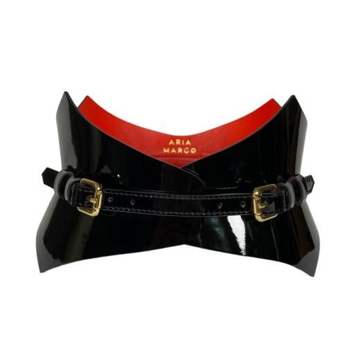 ARIA MARGO Thorns Patent Leather Corset Belt