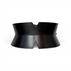 Black Baby V-cut Leather Corset Belt