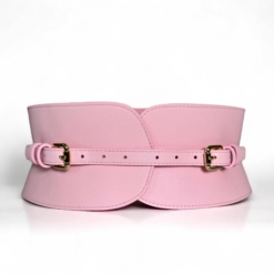 Pale Pink Leather Corset Belt 1