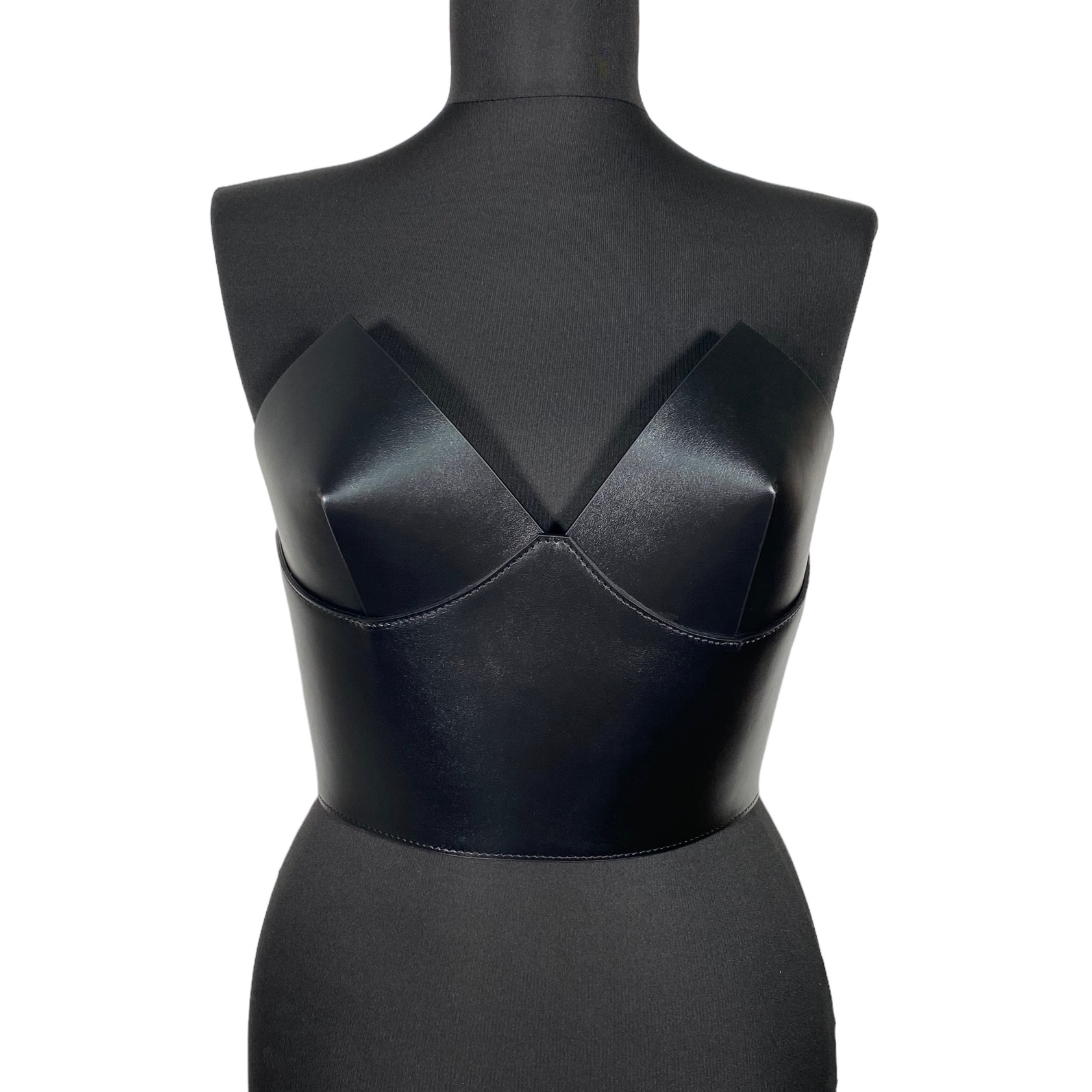 Black Leather Harness Belt ARIA MARGO