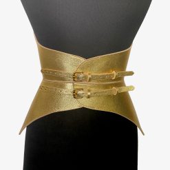 Gold XO Leather corset Aria Margo plus size festival look
