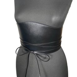 Cord Wide Leather-Belt by ARIA MARGO