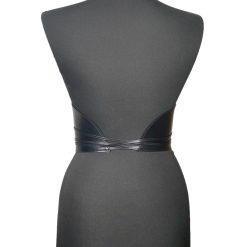 Cord Wide Leather-Belt by ARIA MARGO