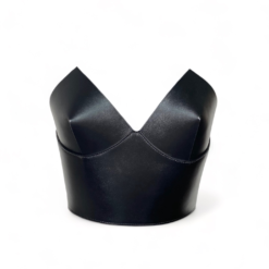 Black Top Crown Leather Corset Belt