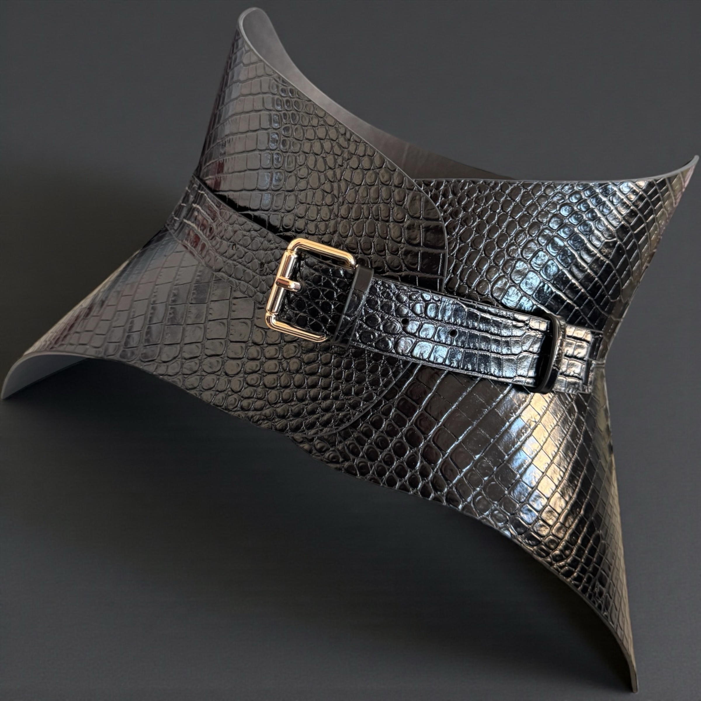 Hallo Croco Leather Corset Belt - Image 2