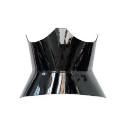 Round XO Black Patent Leather Corset Belt