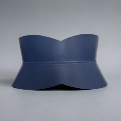 Alternative view of Navy Blue Leather Hourglass Corset Belt
