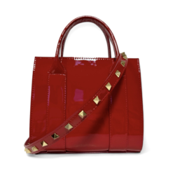 Beta Red Patent Leather Bag by ARIA MARGO