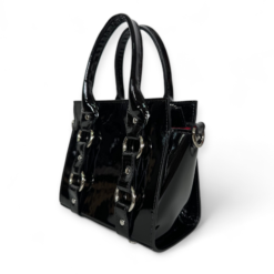 Delta Black Patent Leather Bag by ARIA MARGO 1