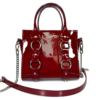 Delta Burgundy Patent Leathe Bag by ARIA MARGO 1