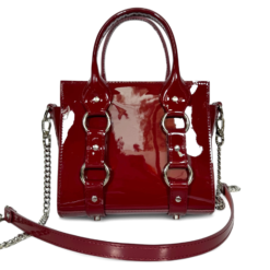 Delta Burgundy Patent Leathe Bag by ARIA MARGO 1