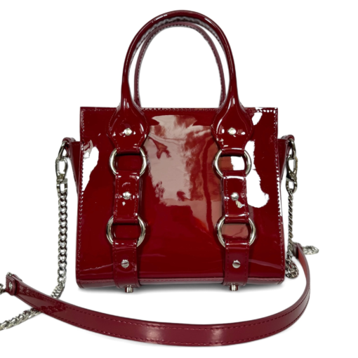 Delta Burgundy Patent Leathe Bag by ARIA MARGO 1