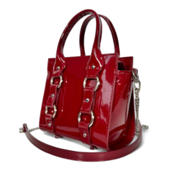 Delta Burgundy Patent Leathe Bag by ARIA MARGO 1