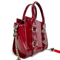 Delta Burgundy Patent Leathe Bag by ARIA MARGO 1