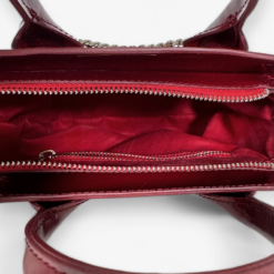 Delta Burgundy Patent Leathe Bag by ARIA MARGO 1