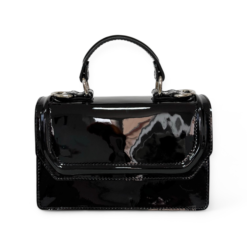 Gamma Black Patent Leather Bag by ARIA MARGO