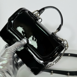 Gamma Black Patent Leather Bag by ARIA MARGO