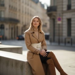 Alternative view of Cloud White Leather Corset Belt