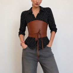 Cord High Body Leather Belt