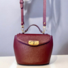 Ama Leather Bag Burgundy by Aria Margo