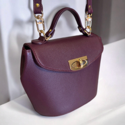 Ama Leather Bag PLUM by Aria Margo
