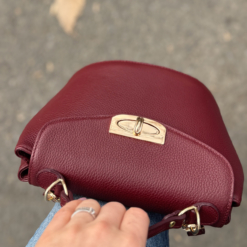 Ama Leather Bag Burgundy by Aria Margo
