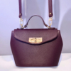 Ama Leather Bag PLUM by Aria Margo