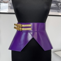 Purple Athena Leather Corset Belt