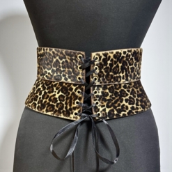 Alternative view of Eclipse Animal Print Pony Leather Lace Corset Belt