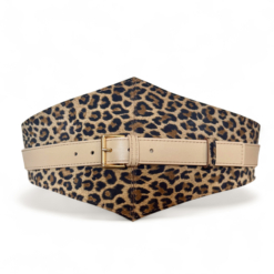 Animal print Diamond Leather Belt by Aria Margo
