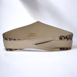 Animal print Diamond Leather Belt by Aria Margo