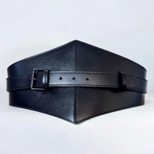 Black Diamond Leather Belt by Aria Margo