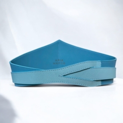 Blue Diamond Leather Belt by Aria Margo