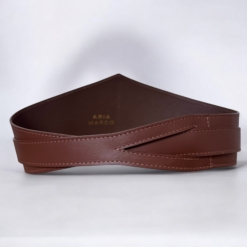 Brown Diamond Leather Belt by Aria Margo 1