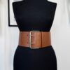10 cm brown leather belt by Aria Margo