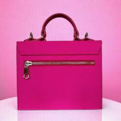 Alpha Neon Pink Leather Shoulder bag