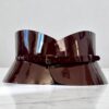 Chocolate Brown Hourglass Patent Leather Corset belt By Aria Margo