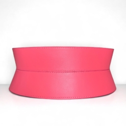 Coral leather mini corset belt by Aria Margo 1