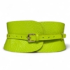 Lime green croc leather mini corset belt by Aria Margo