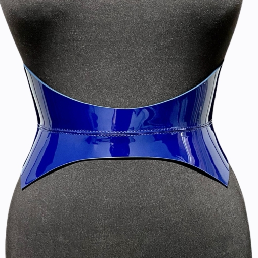 Thorns Navy Blue Patent Leather Corset Belt
