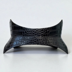 Black Croco Thorns Leather corset by Aria Margo