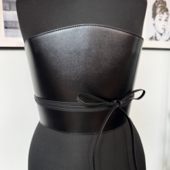 Alternative view of Cord High Body Black Leather Belt